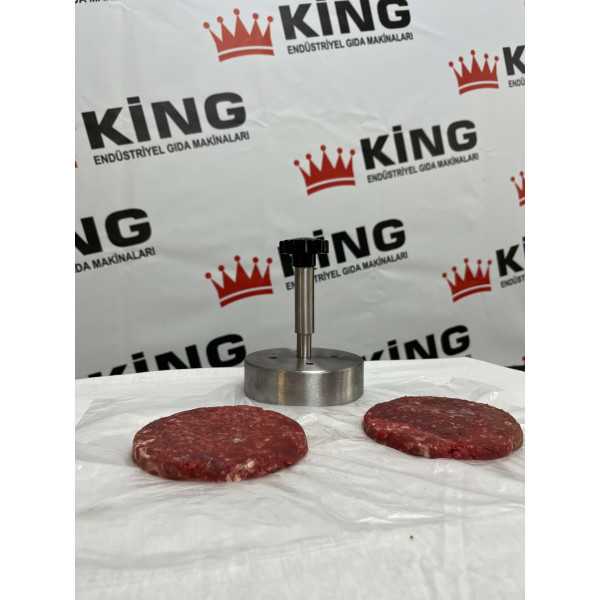 King Makina 12 cm Köfte Aparatı | 100–130 gr Köfte Presi | Paslanmaz Çelik