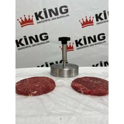 King Makina 12 cm Köfte Aparatı | 100–130 gr Köfte Presi | Paslanmaz Çelik